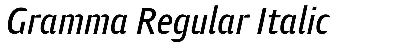 Gramma Regular Italic